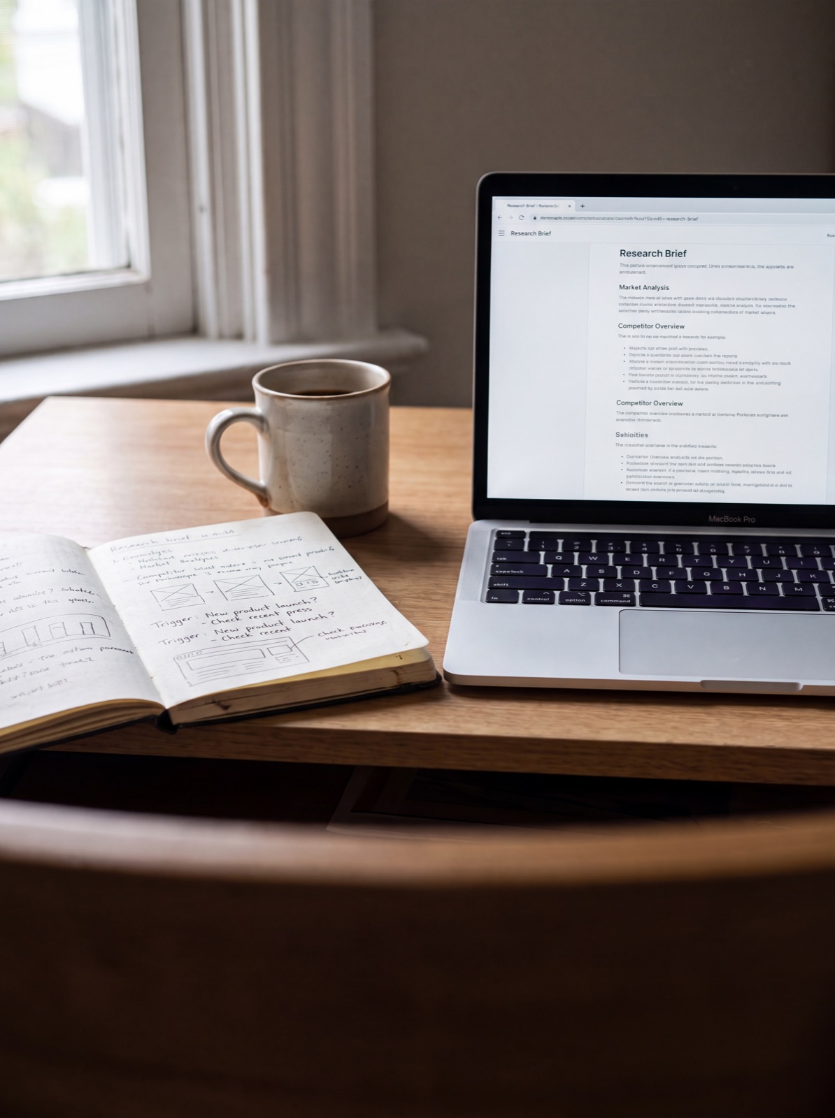 LIFTY Research step: building account context and talking points